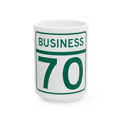 MD Route 70 Business (Maryland) (Road Sign) White Coffee Mug 15oz - Go Mug Yourself