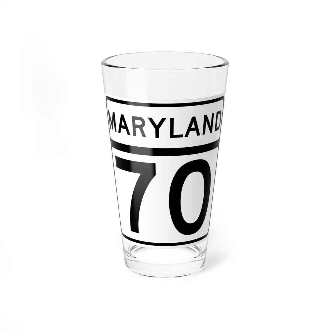 MD Route 70 (Maryland) (Road Sign) Pint Glass 16oz 16oz - Go Mug Yourself
