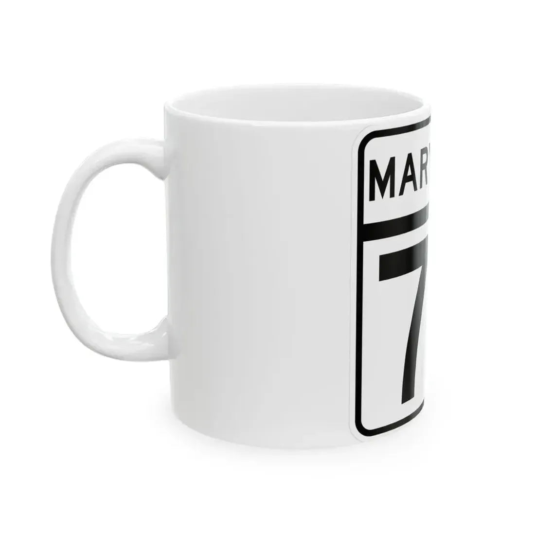 MD Route 70 (Maryland) (Road Sign) White Coffee Mug - Go Mug Yourself