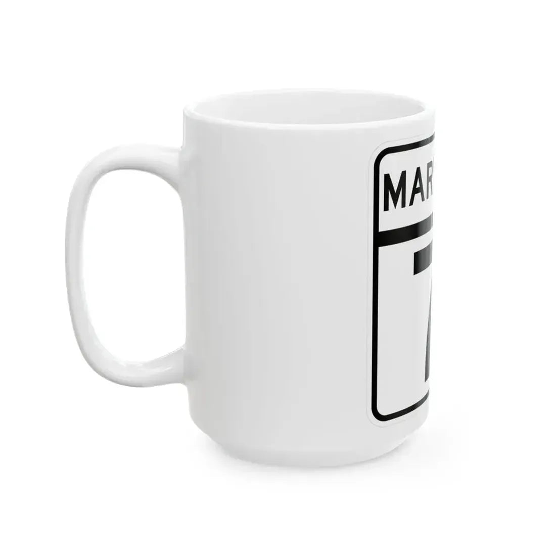 MD Route 71 (Maryland) (Road Sign) White Coffee Mug - Go Mug Yourself