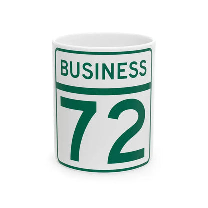 MD Route 72 Business (Maryland) (Road Sign) White Coffee Mug 11oz - Go Mug Yourself