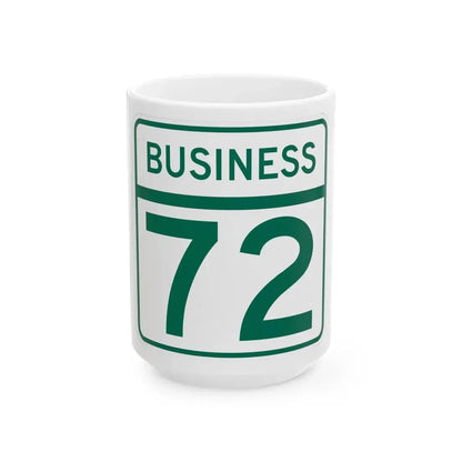 MD Route 72 Business (Maryland) (Road Sign) White Coffee Mug 15oz - Go Mug Yourself
