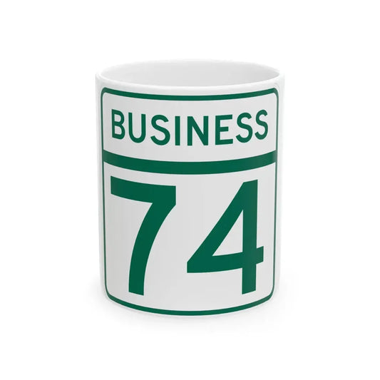 MD Route 74 Business (Maryland) (Road Sign) White Coffee Mug 11oz - Go Mug Yourself