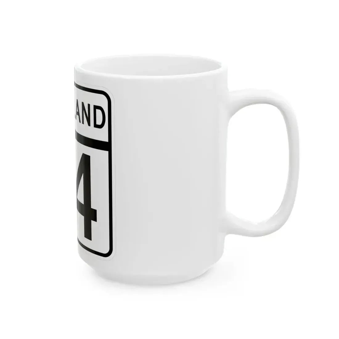 MD Route 74 (Maryland) (Road Sign) White Coffee Mug - Go Mug Yourself