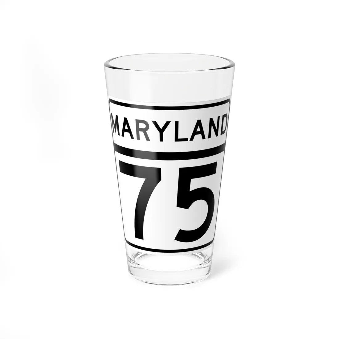 MD Route 75 (Maryland) (Road Sign) Pint Glass 16oz - Go Mug Yourself