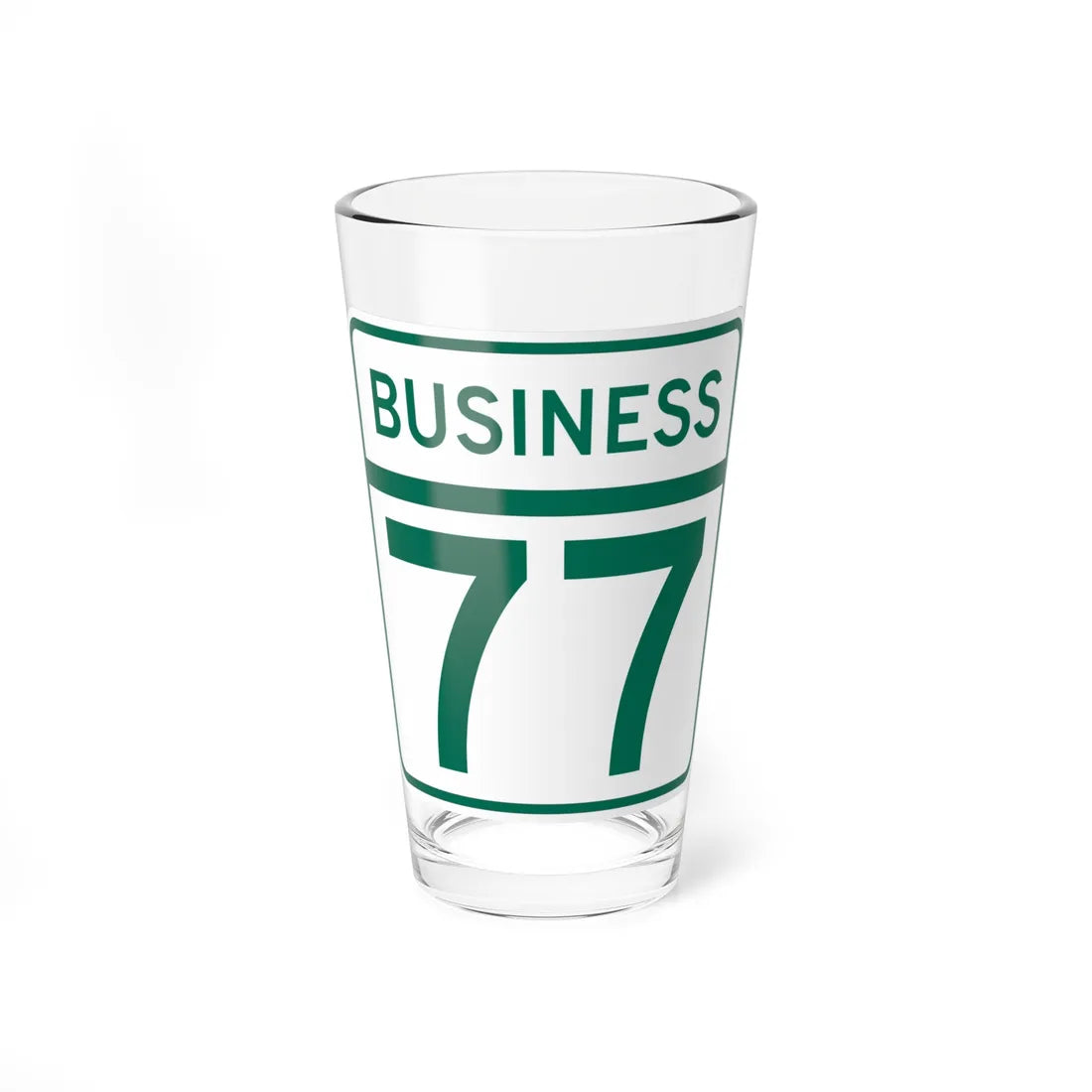 MD Route 77 Business (Maryland) (Road Sign) Pint Glass 16oz 16oz - Go Mug Yourself