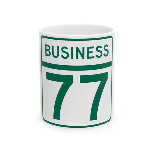 MD Route 77 Business (Maryland) (Road Sign) White Coffee Mug 11oz - Go Mug Yourself