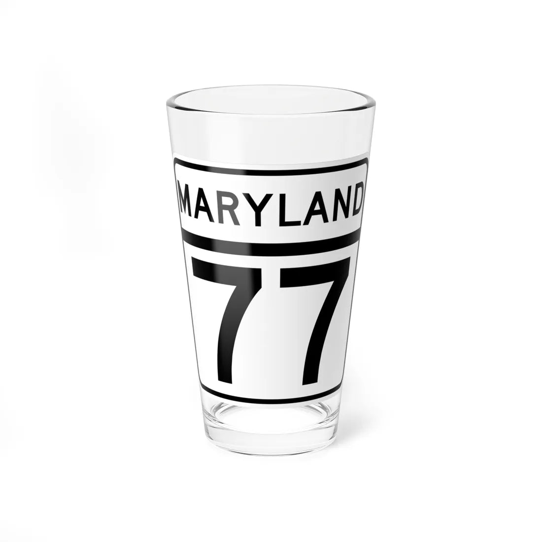 MD Route 77 (Maryland) (Road Sign) Pint Glass 16oz - Go Mug Yourself
