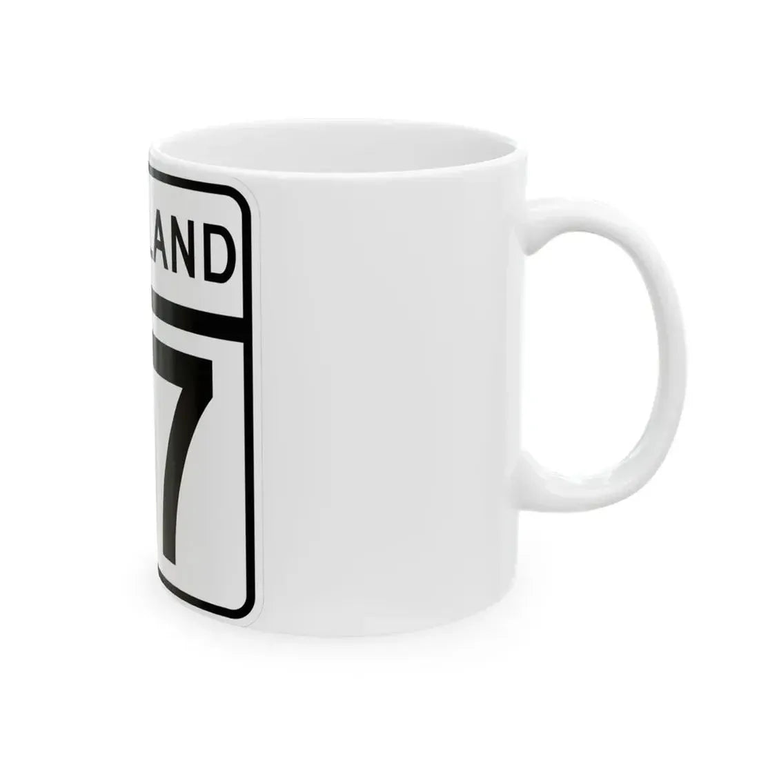 MD Route 77 (Maryland) (Road Sign) White Coffee Mug - Go Mug Yourself