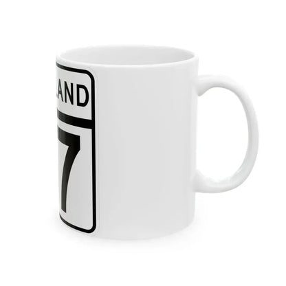 MD Route 77 (Maryland) (Road Sign) White Coffee Mug - Go Mug Yourself