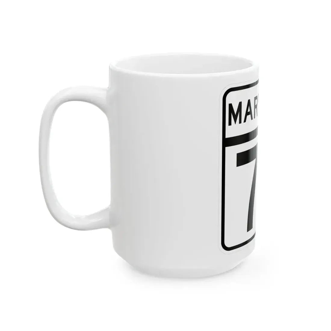 MD Route 77 (Maryland) (Road Sign) White Coffee Mug - Go Mug Yourself