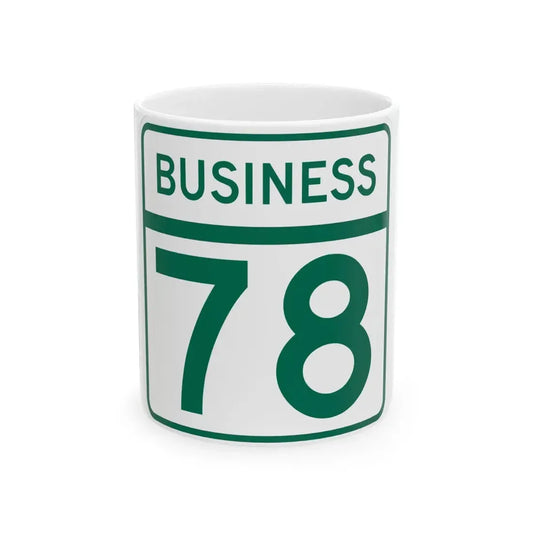 MD Route 78 Business (Maryland) (Road Sign) White Coffee Mug 11oz - Go Mug Yourself