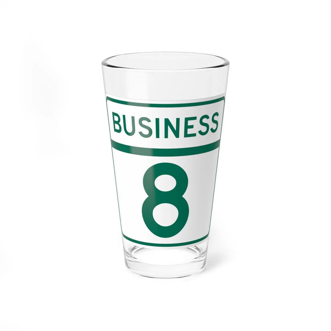 MD Route 8 Business (Maryland) (Road Sign) Pint Glass 16oz - Go Mug Yourself
