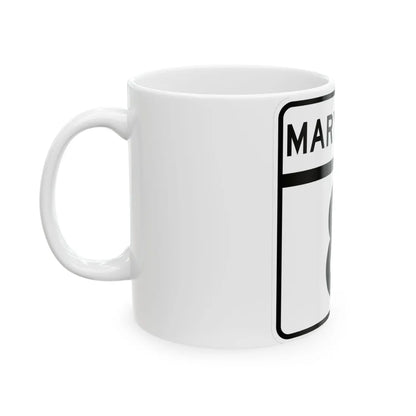 MD Route 8 (Maryland) (Road Sign) White Coffee Mug - Go Mug Yourself