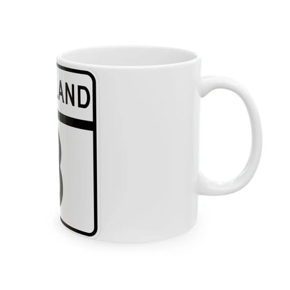 MD Route 8 (Maryland) (Road Sign) White Coffee Mug - Go Mug Yourself
