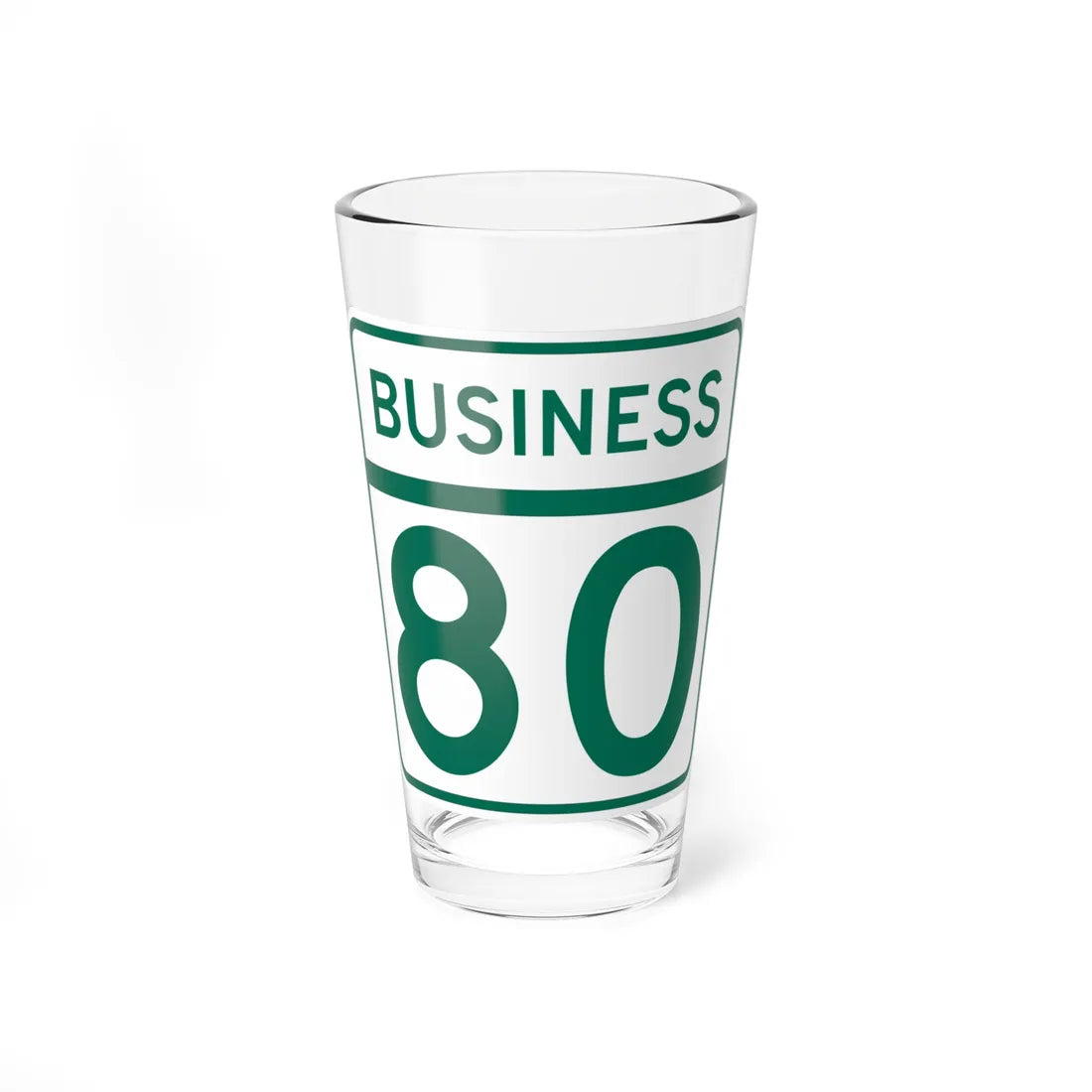 MD Route 80 Business (Maryland) (Road Sign) Pint Glass 16oz 16oz - Go Mug Yourself