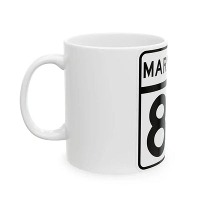 MD Route 80 (Maryland) (Road Sign) White Coffee Mug - Go Mug Yourself