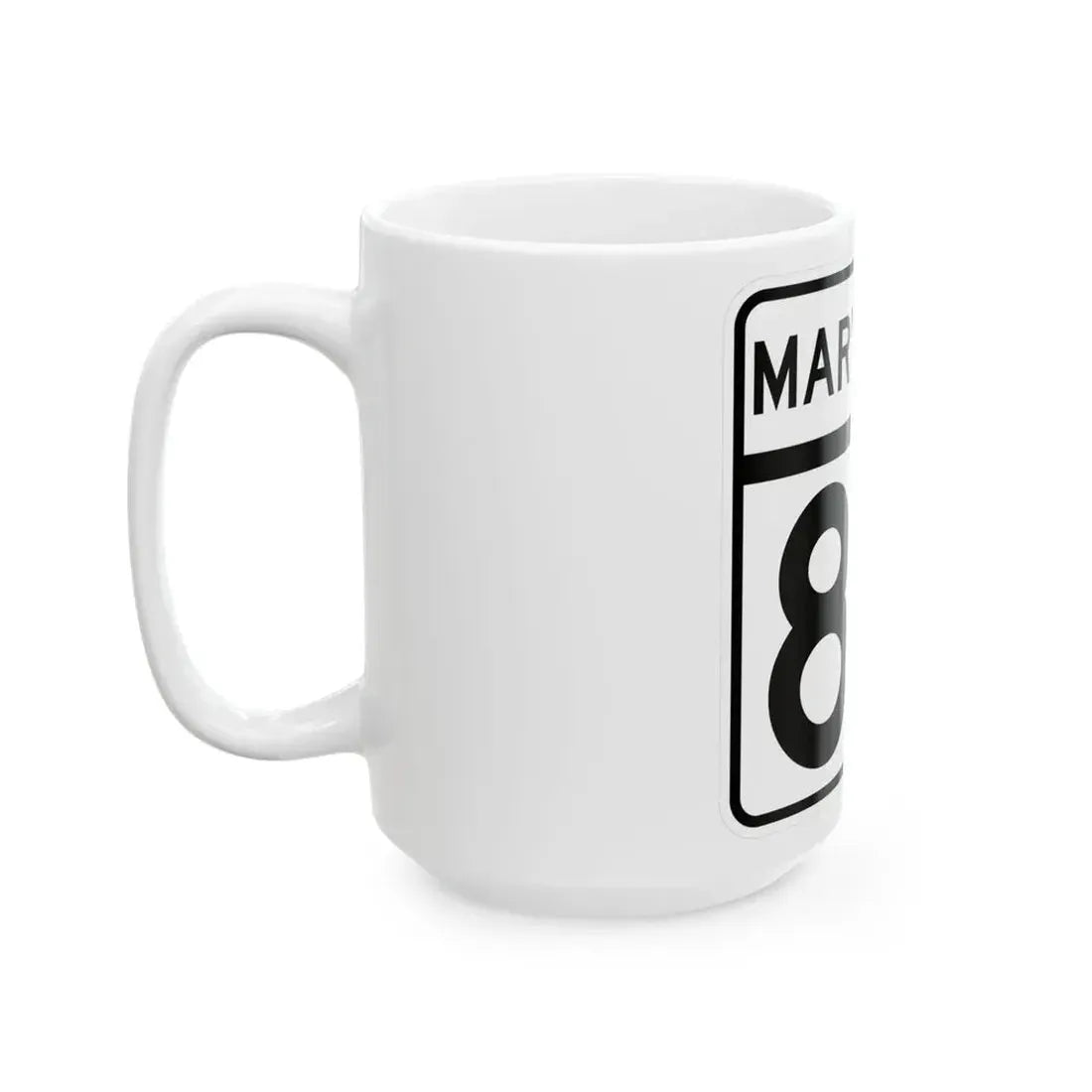 MD Route 80 (Maryland) (Road Sign) White Coffee Mug - Go Mug Yourself