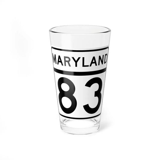 MD Route 83 (Maryland) (Road Sign) Pint Glass 16oz 16oz - Go Mug Yourself