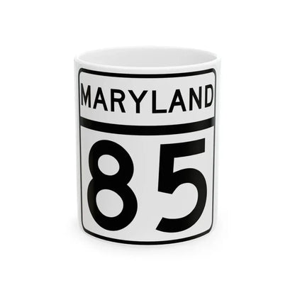 MD Route 85 (Maryland) (Road Sign) White Coffee Mug 11oz - Go Mug Yourself