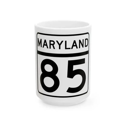 MD Route 85 (Maryland) (Road Sign) White Coffee Mug 15oz - Go Mug Yourself
