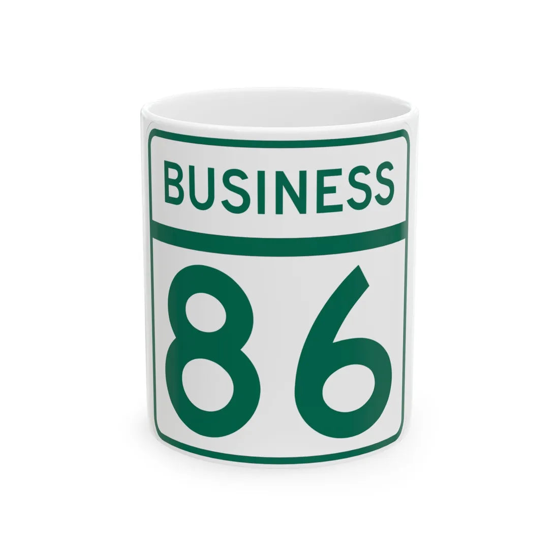 MD Route 86 Business (Maryland) (Road Sign) White Coffee Mug 11oz - Go Mug Yourself