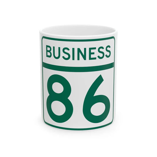 MD Route 86 Business (Maryland) (Road Sign) White Coffee Mug 11oz - Go Mug Yourself