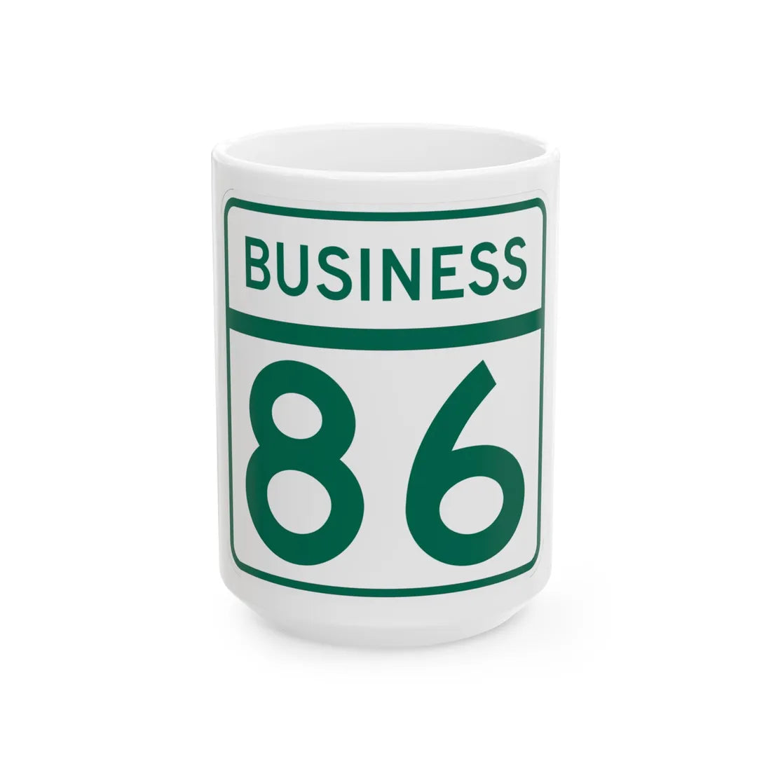 MD Route 86 Business (Maryland) (Road Sign) White Coffee Mug 15oz - Go Mug Yourself