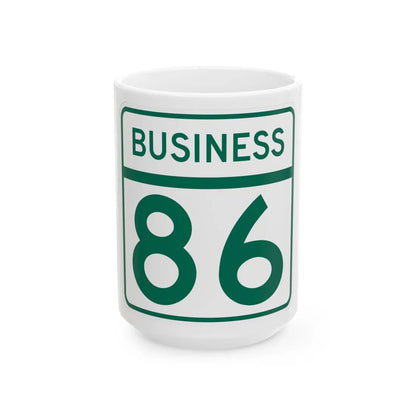 MD Route 86 Business (Maryland) (Road Sign) White Coffee Mug 15oz - Go Mug Yourself