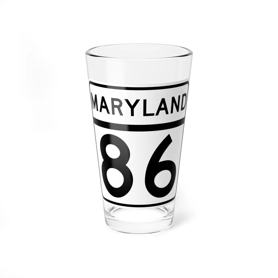 MD Route 86 (Maryland) (Road Sign) Pint Glass 16oz 16oz - Go Mug Yourself