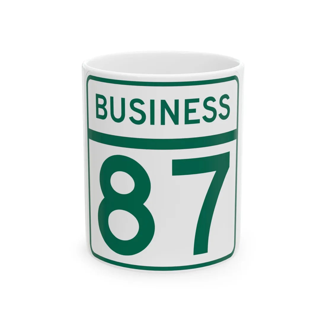 MD Route 87 Business (Maryland) (Road Sign) White Coffee Mug 11oz - Go Mug Yourself