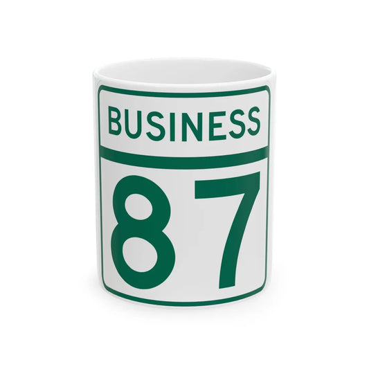 MD Route 87 Business (Maryland) (Road Sign) White Coffee Mug 11oz - Go Mug Yourself