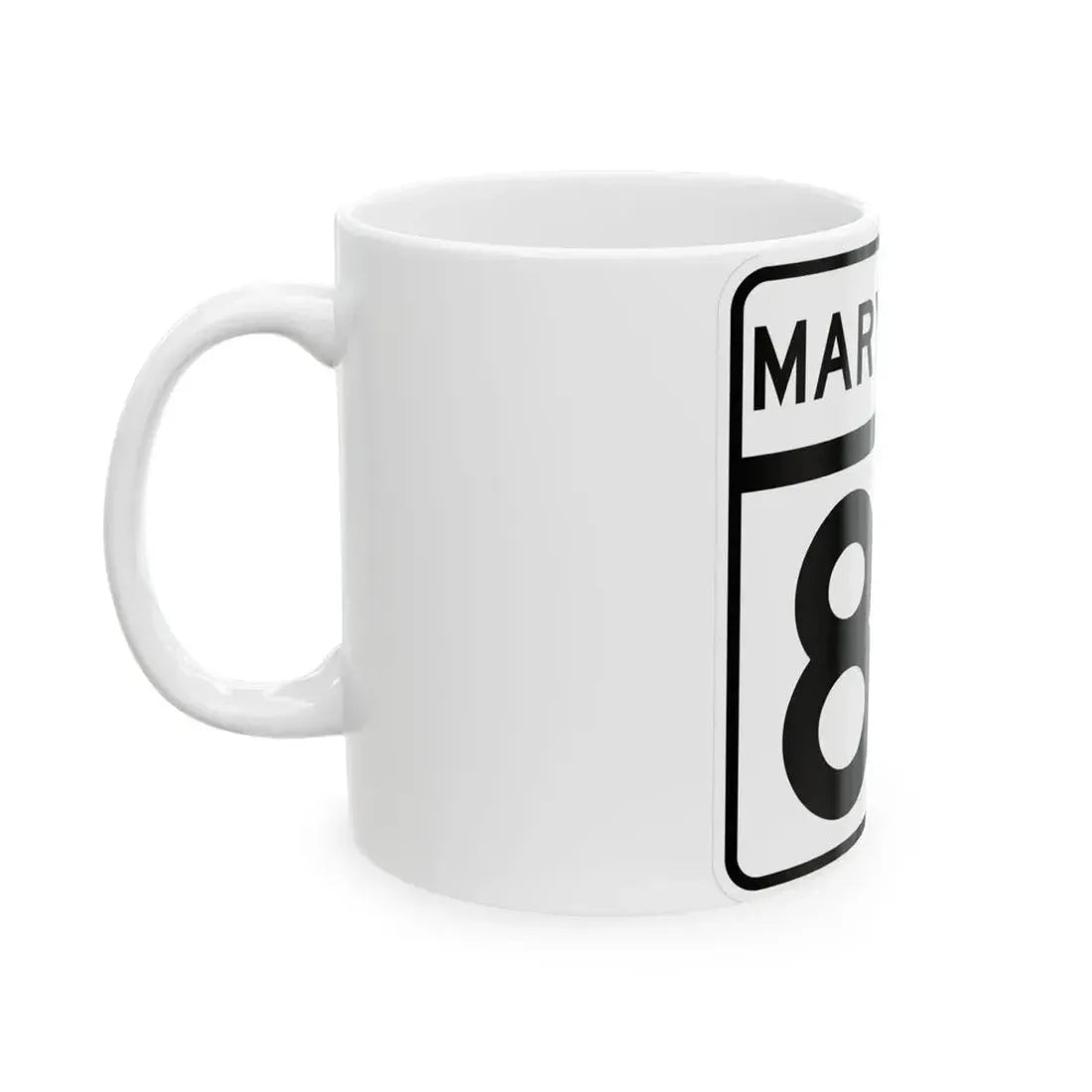 MD Route 87 (Maryland) (Road Sign) White Coffee Mug - Go Mug Yourself