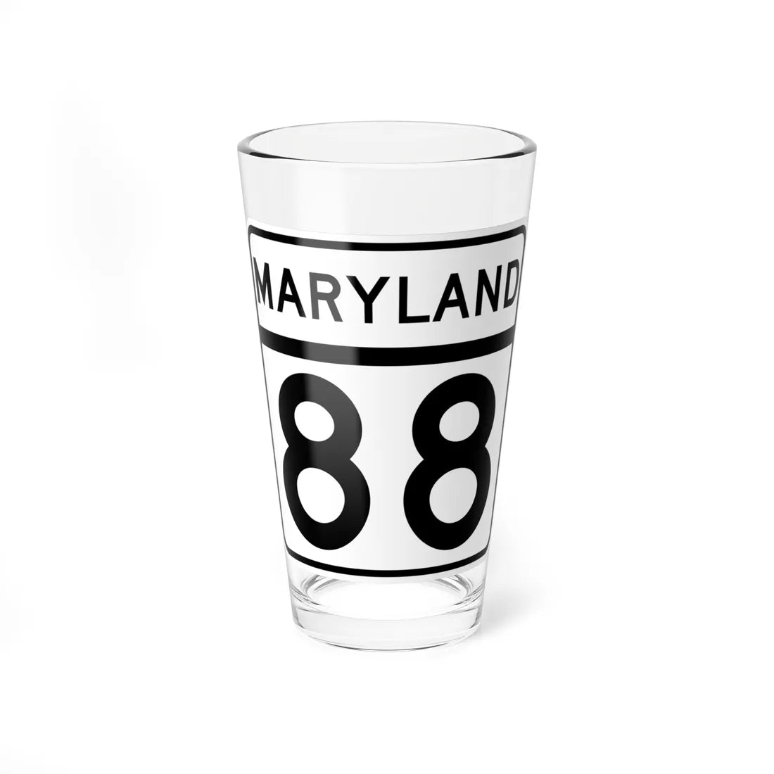 MD Route 88 (Maryland) (Road Sign) Pint Glass 16oz 16oz - Go Mug Yourself