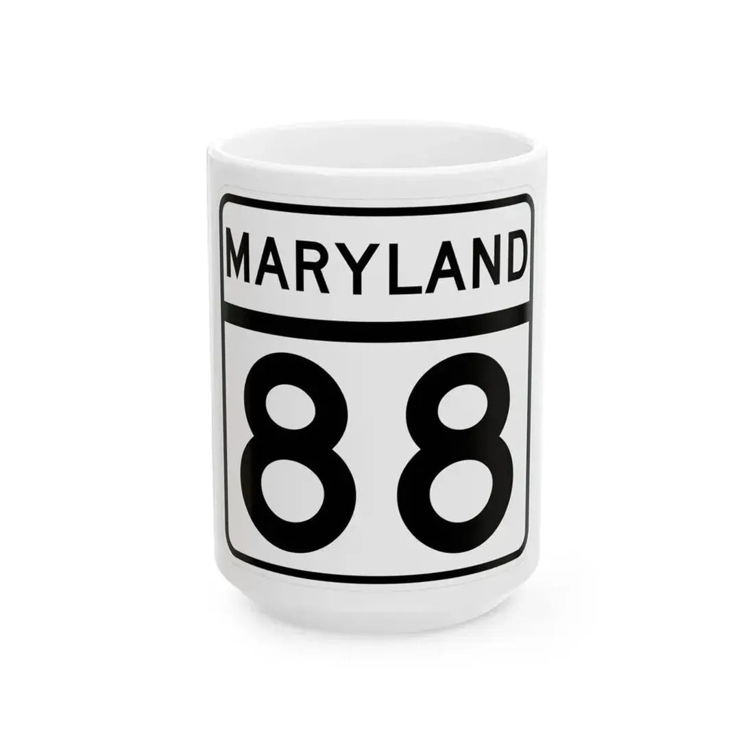 MD Route 88 (Maryland) (Road Sign) White Coffee Mug 15oz - Go Mug Yourself