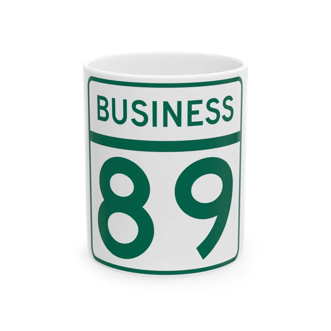 MD Route 89 Business (Maryland) (Road Sign) White Coffee Mug 11oz - Go Mug Yourself