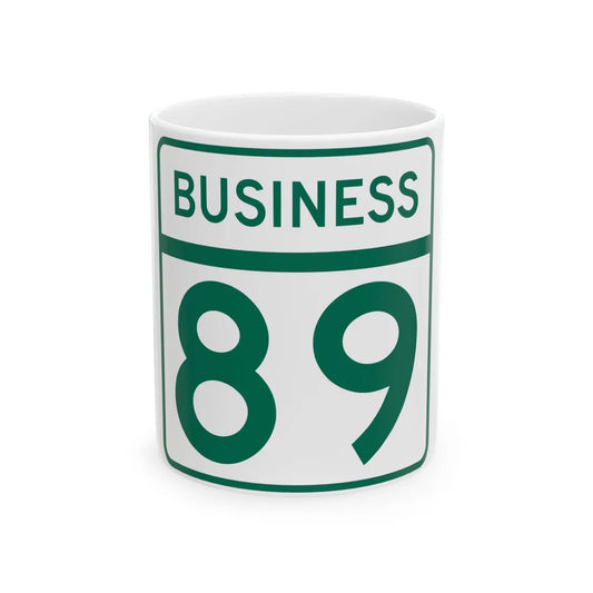 MD Route 89 Business (Maryland) (Road Sign) White Coffee Mug 11oz - Go Mug Yourself