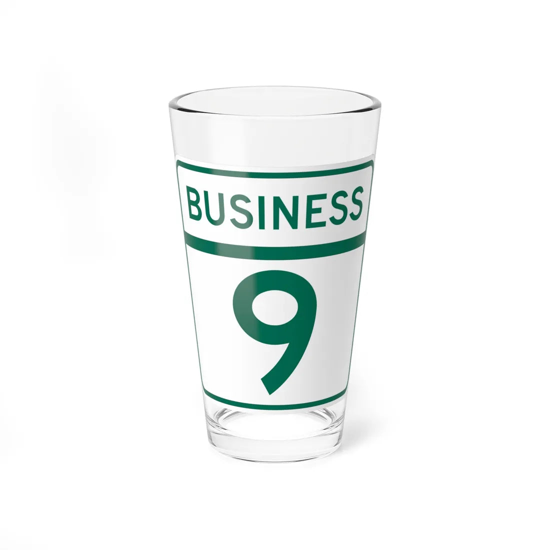 MD Route 9 Business (Maryland) (Road Sign) Pint Glass 16oz 16oz - Go Mug Yourself