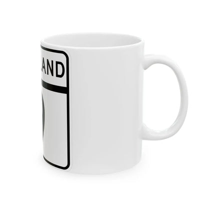 MD Route 9 (Maryland) (Road Sign) White Coffee Mug - Go Mug Yourself