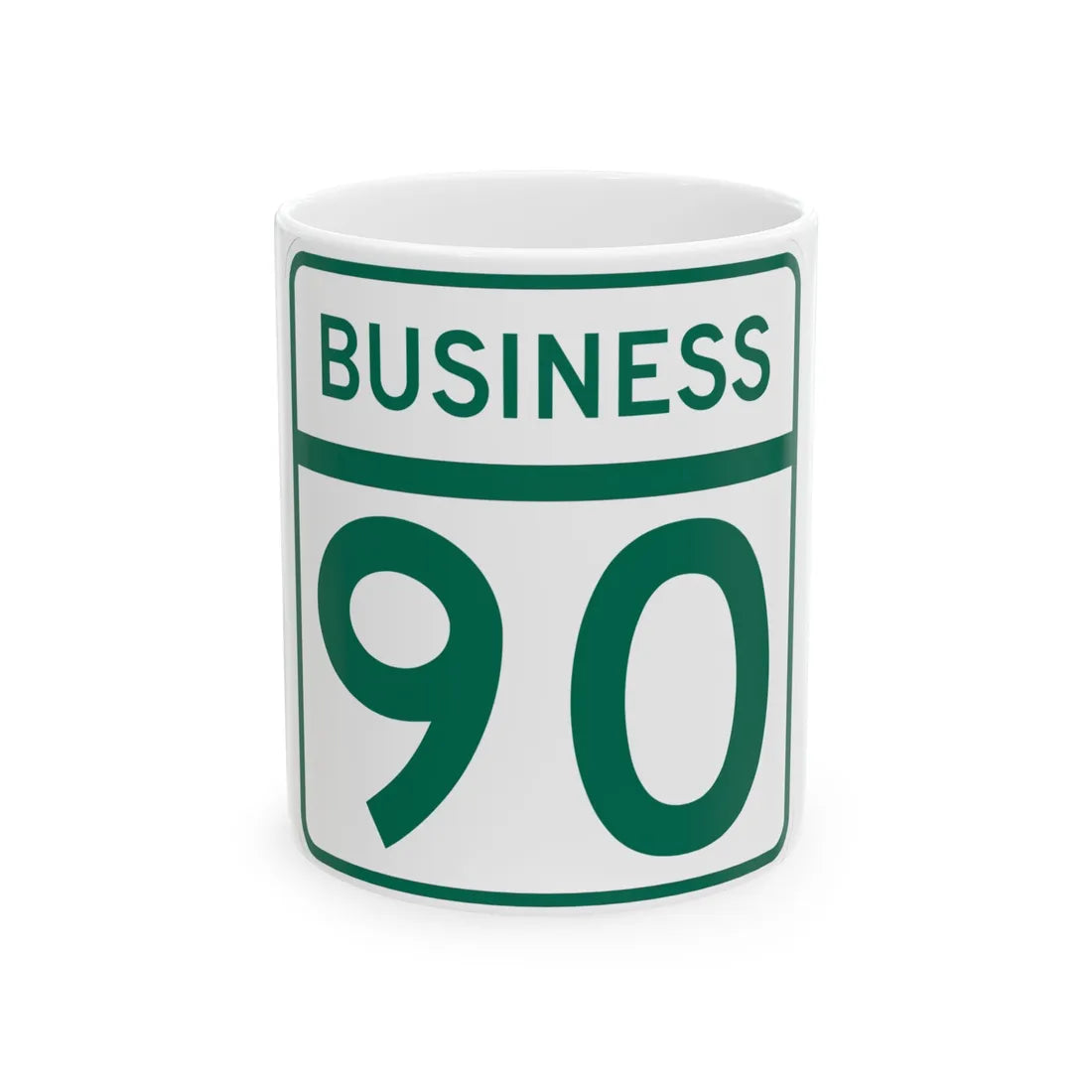 MD Route 90 Business (Maryland) (Road Sign) White Coffee Mug 11oz - Go Mug Yourself