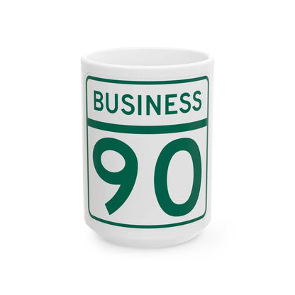 MD Route 90 Business (Maryland) (Road Sign) White Coffee Mug 15oz - Go Mug Yourself