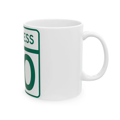 MD Route 90 Business (Maryland) (Road Sign) White Coffee Mug - Go Mug Yourself