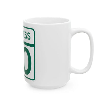 MD Route 90 Business (Maryland) (Road Sign) White Coffee Mug - Go Mug Yourself