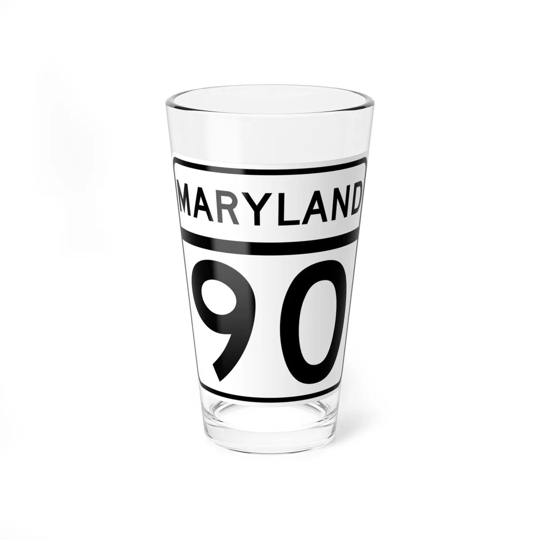 MD Route 90 (Maryland) (Road Sign) Pint Glass 16oz - Go Mug Yourself