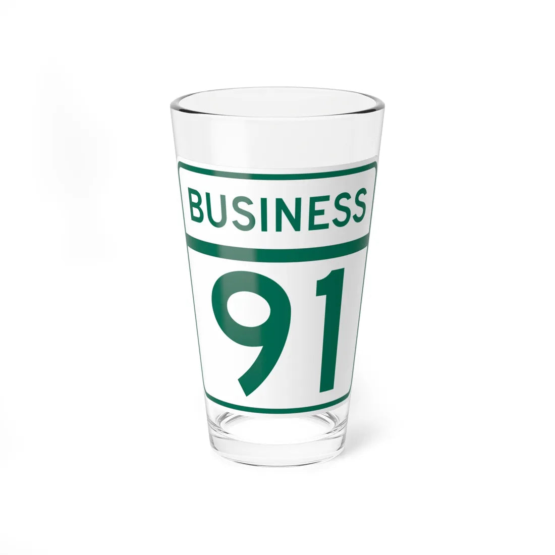MD Route 91 Business (Maryland) (Road Sign) Pint Glass 16oz - Go Mug Yourself