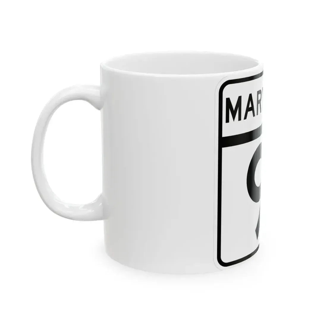 MD Route 91 (Maryland) (Road Sign) White Coffee Mug - Go Mug Yourself