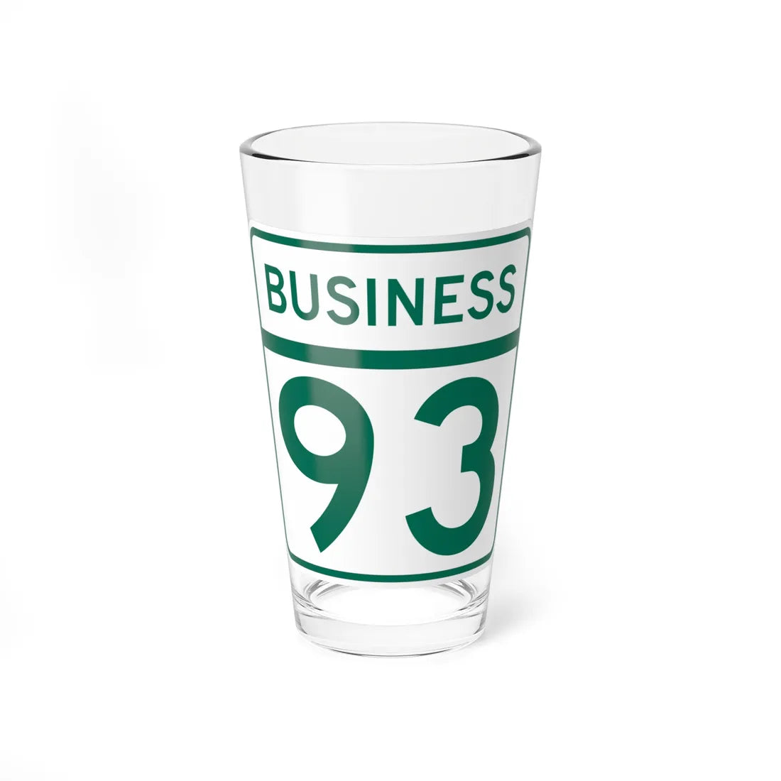 MD Route 93 Business (Maryland) (Road Sign) Pint Glass 16oz 16oz - Go Mug Yourself