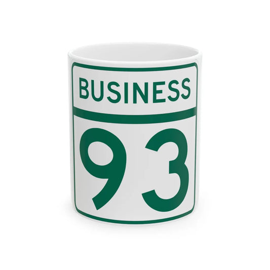 MD Route 93 Business (Maryland) (Road Sign) White Coffee Mug 11oz - Go Mug Yourself