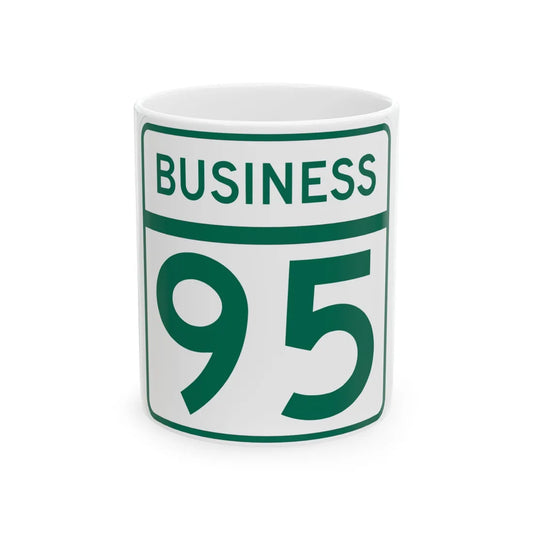MD Route 95 Business (Maryland) (Road Sign) White Coffee Mug 11oz - Go Mug Yourself