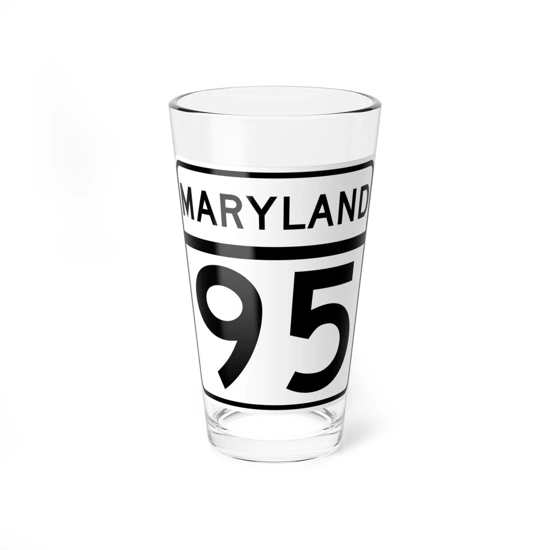 MD Route 95 (Maryland) (Road Sign) Pint Glass 16oz 16oz - Go Mug Yourself